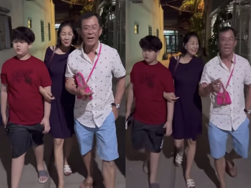 Gần đây, trên trang cá nhân của Trương Quỳnh Anh chia sẻ đoạn clip bố mẹ dắt tay bé Sushi- con trai của Trương Quỳnh Anh đi dạo. Ảnh: Yan