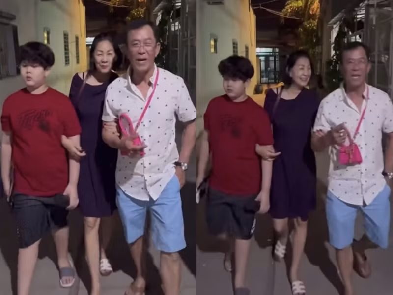 Gần đây, trên trang cá nhân của Trương Quỳnh Anh chia sẻ đoạn clip bố mẹ dắt tay bé Sushi- con trai của Trương Quỳnh Anh đi dạo. Ảnh: Yan