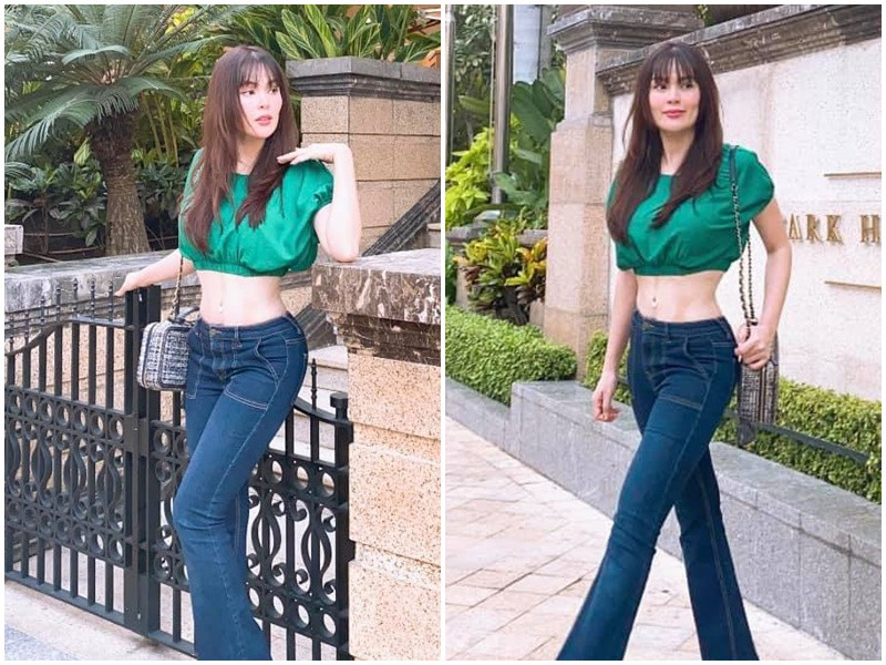 Phương Lê mặc trang phục nào cũng bắt mắt nhờ ngoại hình trẻ trung, gợi cảm.