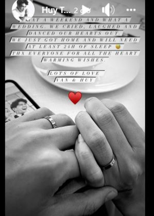 Chồng trẻ của Ngô Thanh Vân chia sẻ thêm về cuộc sống sau khi cưới. Anh cho biết, vợ chồng anh đã về nhà và dành cả ngày để ngủ bù sau hôn lễ.