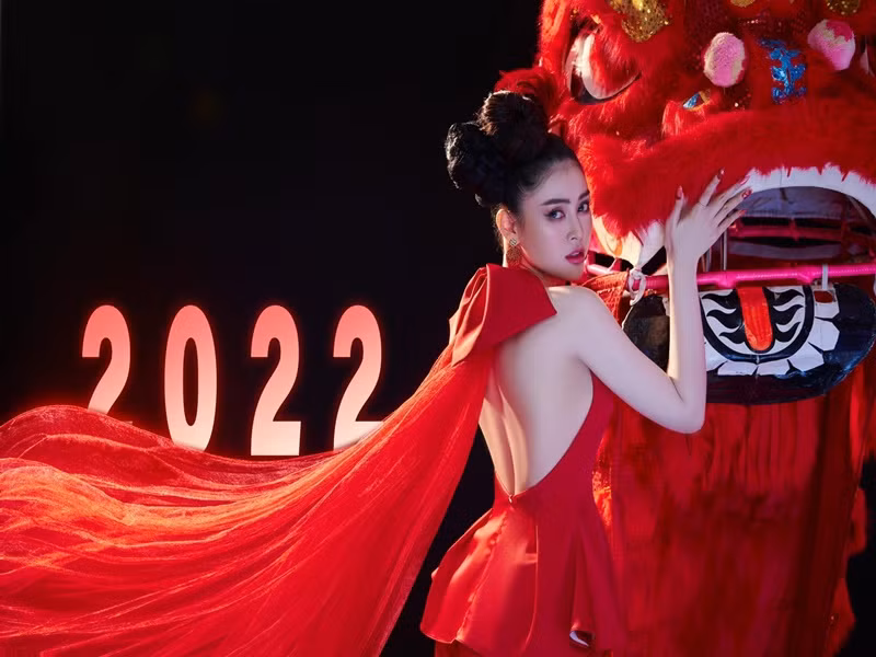 Lý Kim Thảo thường xuyên diện váy áo gợi cảm.