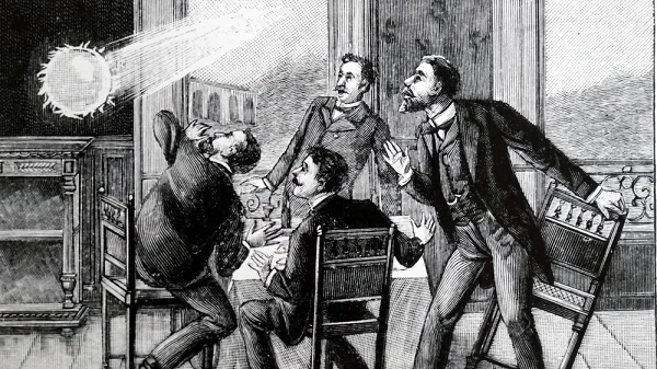 Ai đã từng đọc “Những cuộc phiêu lưu của Tintin - Bảy quả cầu pha lê”, chắc hẳn sẽ nhớ tới khung cảnh cơn bão trong câu chuyện. Kể về một quả cầu lửa băng qua căn phòng nơi các nhân vật đang đứng, trước khi làm biến mất một xác ướp mà họ vừa tìm thấy.