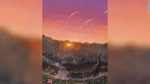 Một ngày mùa xuân êm đềm cách đây 66 triệu năm ở vùng bây giờ là Bắc Dakota, một con khủng long Triceratops đang nằm phơi nắng, trong khi những con cá nước ngọt miệng há hốc, đang kiếm ăn sinh vật phù du.