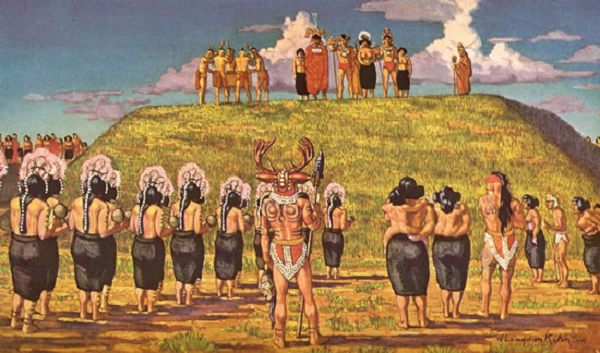 Theo truyền thuyết, vùng đất ở miền Đông nước Mỹ - quê hương của văn hóa Hopewell 1.500 năm trước có một con rắn có sừng khổng lồ bay ngang bầu trời 1.500 năm trước, thả những khối đá xuống đất rồi lao xuống sông.