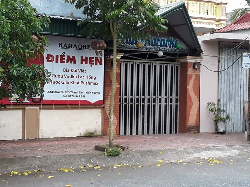 Quán karaoke nơi xảy ra vụ án mạng. Ảnh: Hải Ninh.