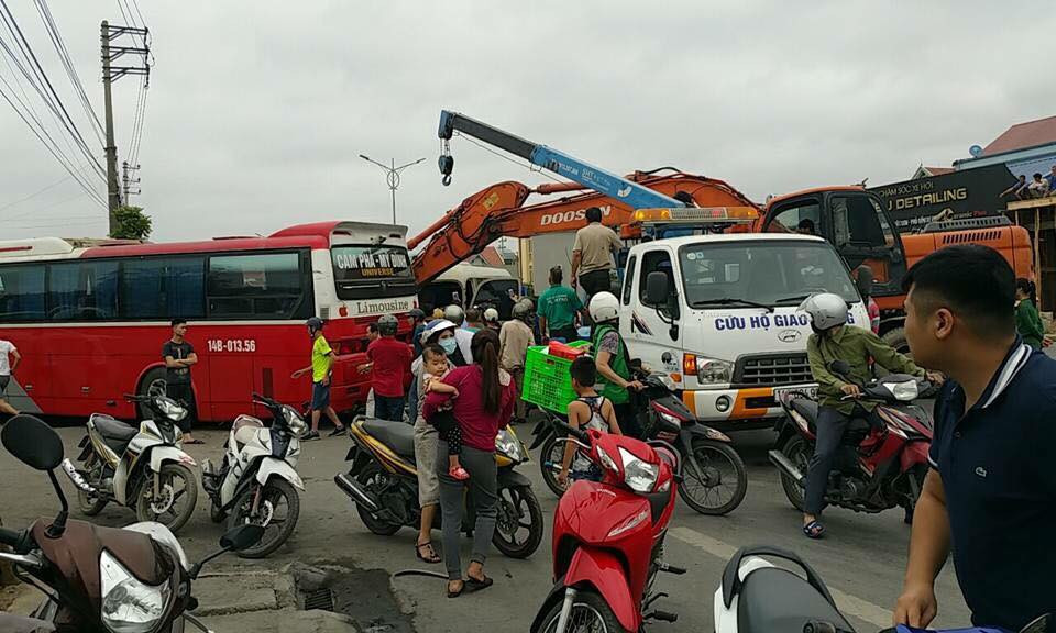 Hiện trường vụ tai nạn.