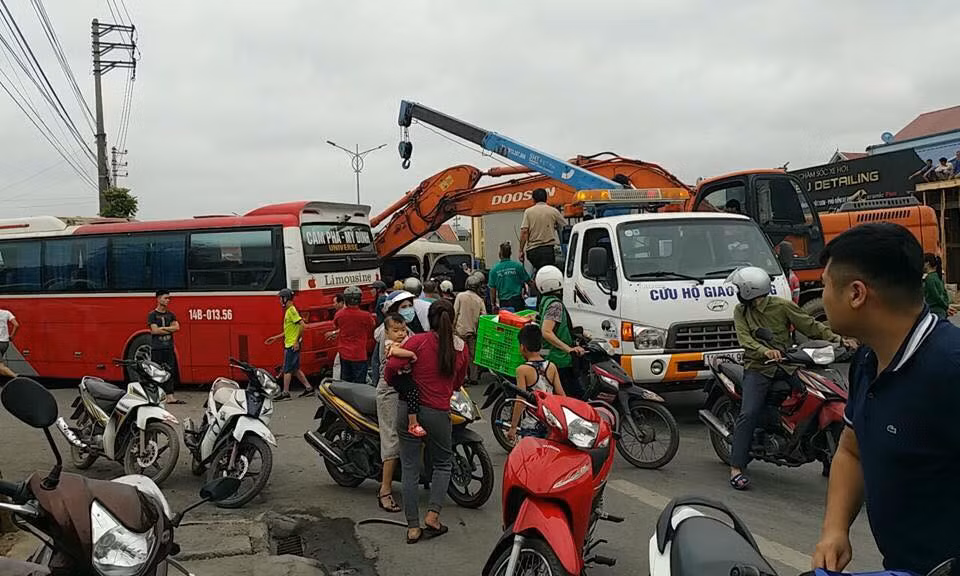 Hiện trường vụ tai nạn.