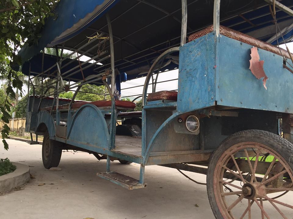 Khung xe được làm rất thô sơ.