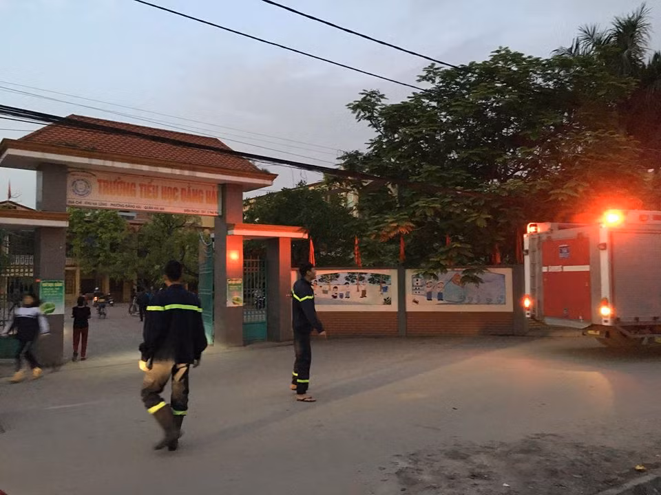 Trường tiểu học Đẳng Hải nơi xảy ra vụ cháy.