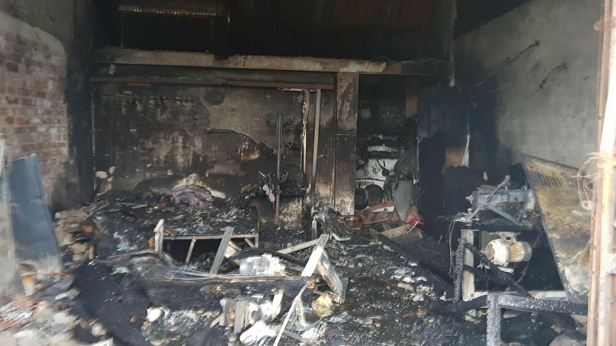 Hiện trường vụ cháy.