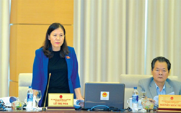 Chủ nhiệm Ủy ban Tư pháp Lê Thị Nga. Ảnh: Báo Đại biểu Nhân dân.