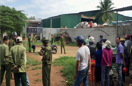 Hiện trường vụ án mạng xảy ra. (Ảnh Vnexpress)