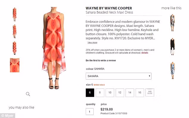 Khi web mua bán đăng tải hình ảnh chiếc váy, chị em phụ nữ thi nhau mua nó. Thậm chí họ còn mường tượng viền cổ áo với những viên kim cương màu đỏ và thiết kế màu hồng là biểu tượng vùng kín rất hoang dã.