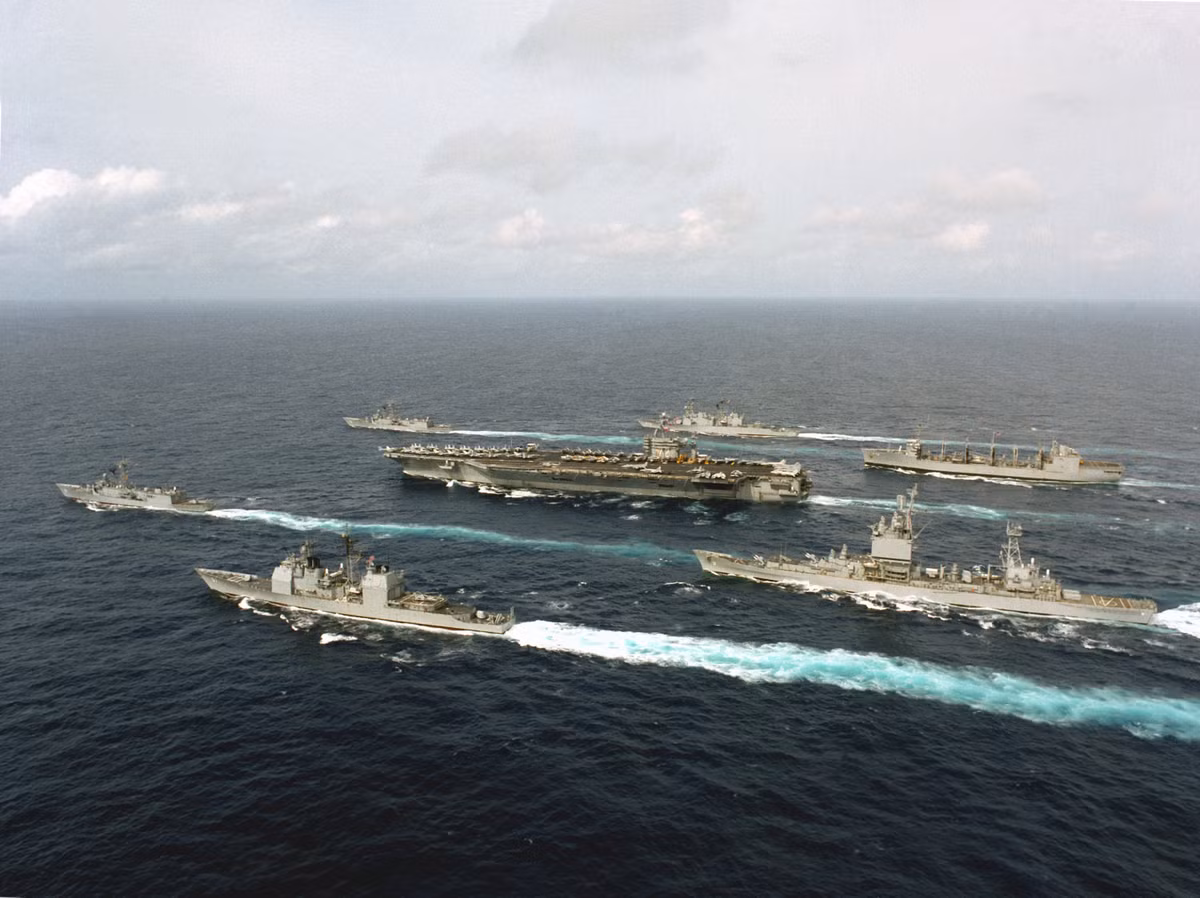 Nhóm CSG-1 bao gồm tàu sân bay USS Carl Vinson (CVN-70), Cánh Không quân số 2 biên chế trên tàu sân bay, tàu tuần dương tên lửa dẫn đường lớp Ticonderoga USS Princeton (CG-59) và Hải đội khu trục DESRON 1, bao gồm tàu chiến lớp Arleigh Burke, các tàu khu trục mang tên lửa dẫn đường USS Hopper (DDG-70), USS Kidd (DDG-100), USS Sterett (DDG-104) và USS William P. Lawrence (DDG-110).