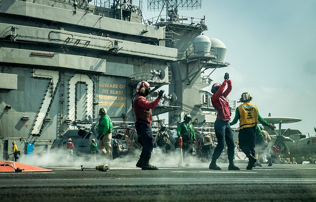 Kể từ khi đi qua Thái Bình Dương từ San Diego vào Biển Đông, nhóm tàu sân bay Mỹ đã tham gia các cuộc tập trận huấn luyện đa phương, ba bên và song phương ở khu vực Ấn Độ Dương - Thái Bình Dương để tăng cường khả năng sẵn sàng kết hợp với các đồng minh và đối tác trong khu vực.