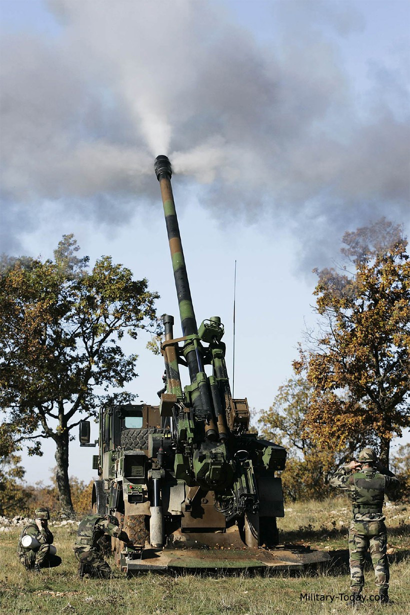 Pháo có thể bắn được tất cả các loại đạn 155 mm tiêu chuẩn NATO, bao gồm đạn chùm thứ cấp chống tăng hoặc nổ phân mảnh chống bộ binh, đạn phân mảnh nổ phá mạnh HE-FRAG thông thường và đạn tăng tầm bằng động cơ tên lửa, đạn khói và đạn pháo sáng, cơ số đạn xe có thể mang là 18 viên cùng liều phóng.