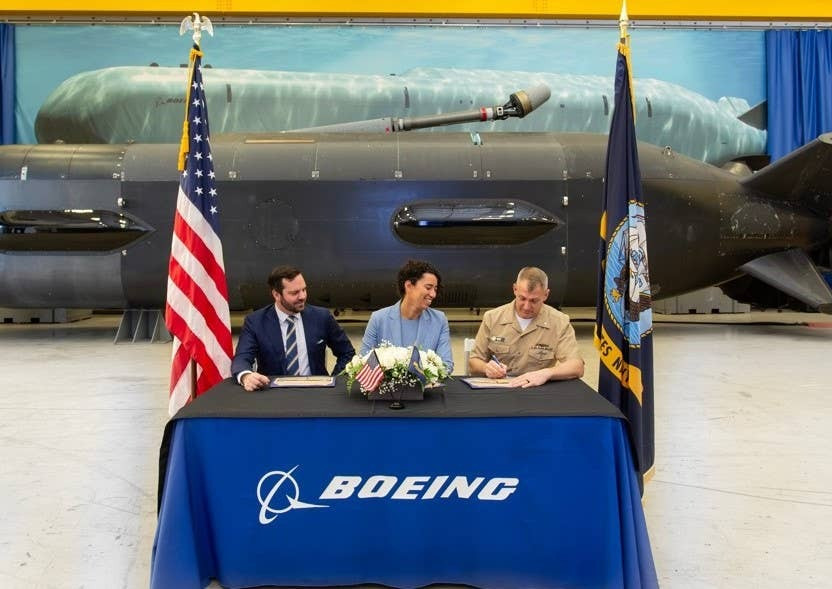 Boeing tuyên bố việc chuyển giao phương tiện không người lái (UUV) dưới nước Orca với khả năng mang tải trọng lớn đã thể hiện đỉnh cao của hơn một thập kỷ làm việc tiên phong. Ảnh: The Drive.