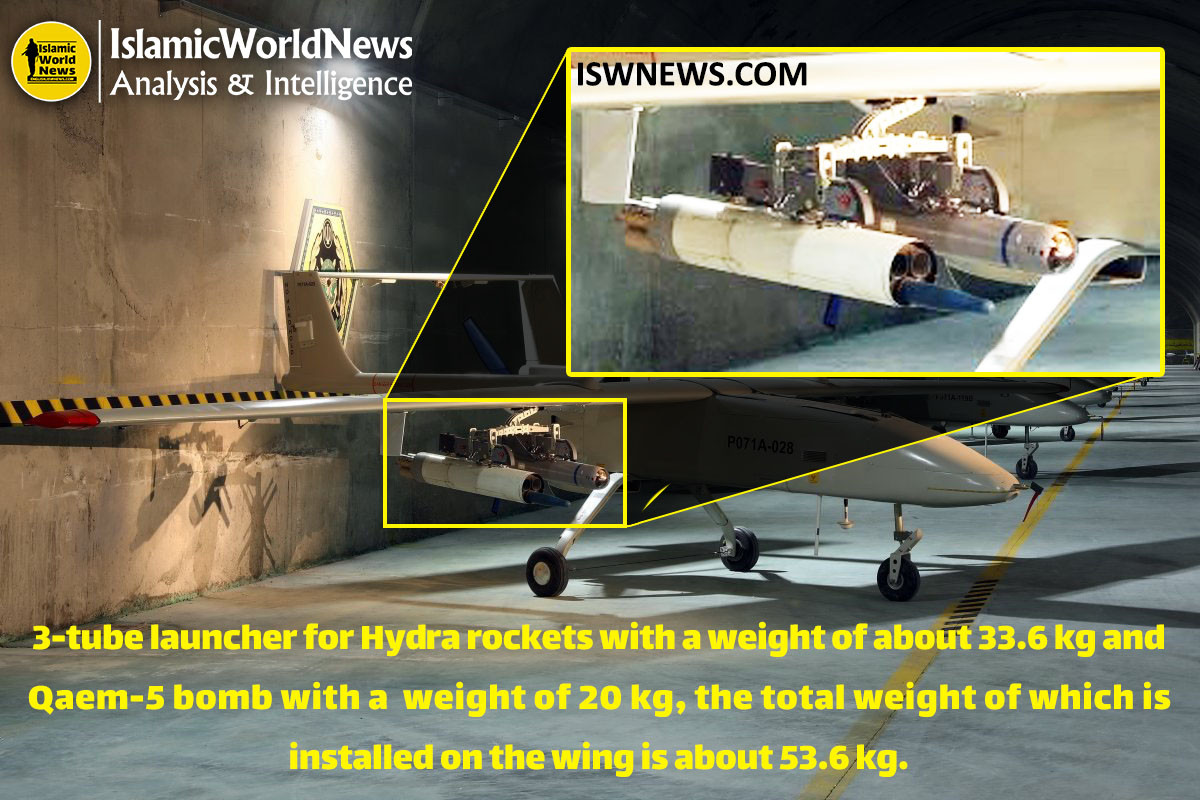 Mohajer-6 được trang bị hệ thống điện tử quang học hiện đại và có thể mang theo tới 4 bom Qaem-5 hoặc Sadid-345, mỗi quả nặng khoảng 20-25 kg, cũng như có thể được trang bị các bệ phóng rocket Hydra, với tổng khả năng mang vác lên đến 100 kg. Điều này cho phép nó thực hiện các cuộc đánh chính xác vào cả mục tiêu cố định và di động. 