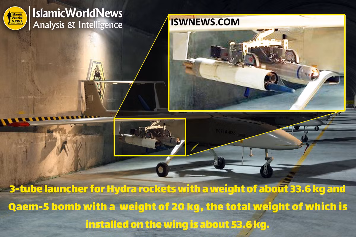 Mohajer-6 được trang bị hệ thống điện tử quang học hiện đại và có thể mang theo tới 4 bom Qaem-5 hoặc Sadid-345, mỗi quả nặng khoảng 20-25 kg, cũng như có thể được trang bị các bệ phóng rocket Hydra, với tổng khả năng mang vác lên đến 100 kg. Điều này cho phép nó thực hiện các cuộc đánh chính xác vào cả mục tiêu cố định và di động. 