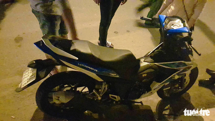 Xe máy Kiệt chở bạn - Ảnh: NGỌC KHẢI