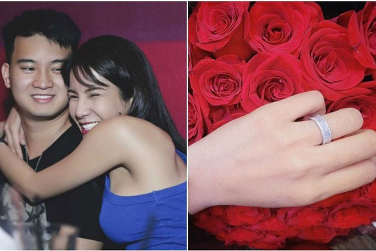 Ngay sau màn cầu hôn vô cùng lãng mạn của bạn trai vào tối 26/4, Diệp Lâm Anh đã nhanh chóng chia sẻ chiếc nhẫn đính hôn trên trang cá nhân của mình. Dù không tiết lộ giá trị nhưng nhìn độ "khủng" của chiếc nhẫn với vô số kim cương đính xung quanh, đông đảo người hâm mộ nhận định món quà này có giá trị không hề nhỏ.