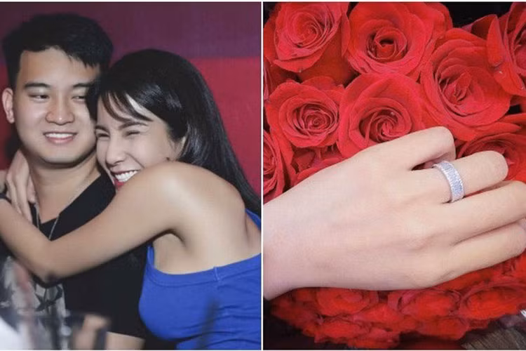 Ngay sau màn cầu hôn vô cùng lãng mạn của bạn trai vào tối 26/4, Diệp Lâm Anh đã nhanh chóng chia sẻ chiếc nhẫn đính hôn trên trang cá nhân của mình. Dù không tiết lộ giá trị nhưng nhìn độ "khủng" của chiếc nhẫn với vô số kim cương đính xung quanh, đông đảo người hâm mộ nhận định món quà này có giá trị không hề nhỏ.