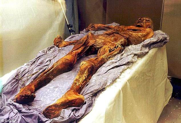 Otzi là tên xác ướp của một người đàn ông khoảng 46 tuổi, được tìm thấy với nhiều đồ dùng cá nhân như quần áo, chiếc rìu, cung tên... vào năm 1991.