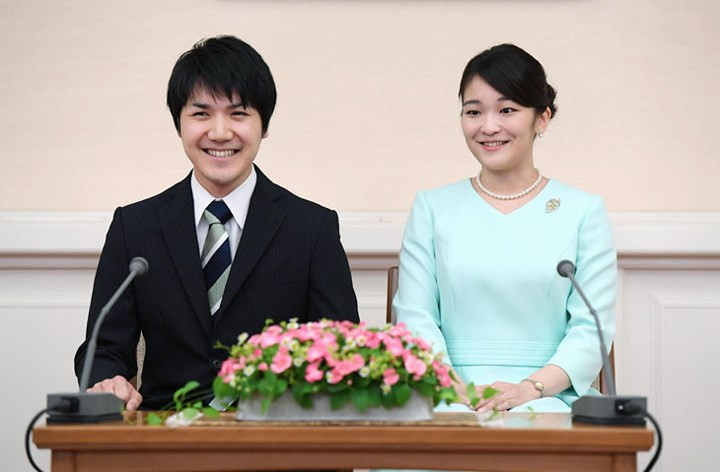 Công chúa Mako sẽ kết hôn với bạn trai không thuộc dòng dõi hoàng tộc Kei Komuro, dự kiến diễn ra vào năm 2020. Ảnh: Kyodo.