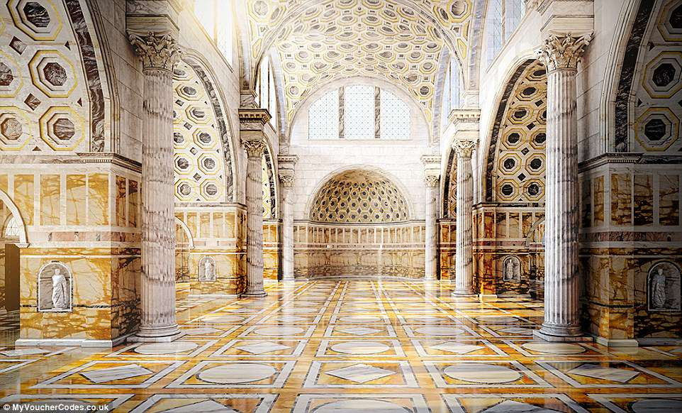 Đây là một kiến trúc mang tính tổng hợp vừa làm nơi giao dịch, vừa làm hội trường lại vừa làm nơi xử án. Những cột đá tuyệt đẹp, sàn lát bằng đá cẩm thạch nhiều màu và các bức tường mạ vàng là một trong những điểm nhấn nổi bật của công trình La Mã thời cổ đại. Mời độc giả xem video: Thủ đô Rome cấm một số phương tiện giao thông để bảo vệ di sản (nguồn: VTC14)