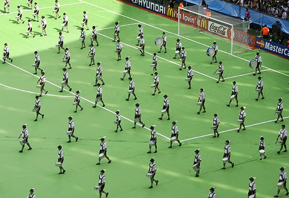 Màn biểu diễn âm nhạc hoành tráng trong buổi lễ khai mạc World Cup 2006 tạo Đức.