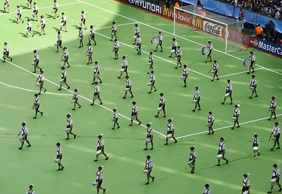 Màn biểu diễn âm nhạc hoành tráng trong buổi lễ khai mạc World Cup 2006 tạo Đức.