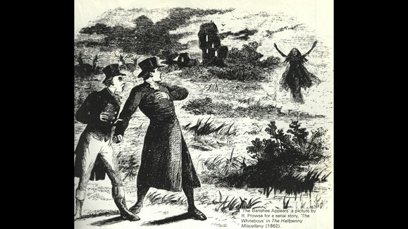 Nhưng cũng có lúc nữ thần báo tử xuất hiện trong hình dáng một cô gái trẻ, xinh đẹp hay khi đang giặt quần áo dính đầy máu.