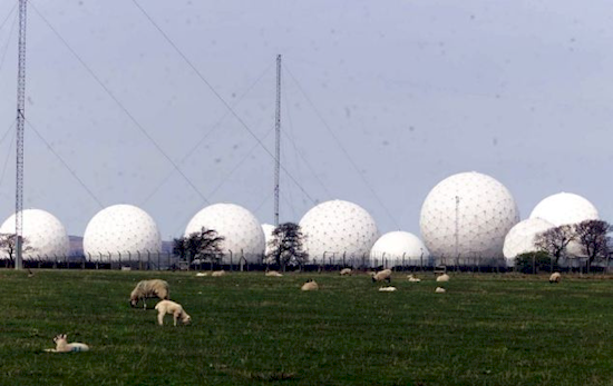 Căn cứ Menwith Hill của Mỹ nằm ở Bắc Yorkshire, Anh là một địa điểm cấm dân thường đặt chân đến và được bảo vệ nghiêm ngặt. Căn cứ này trải dài trên diện tích rộng 227 ha.