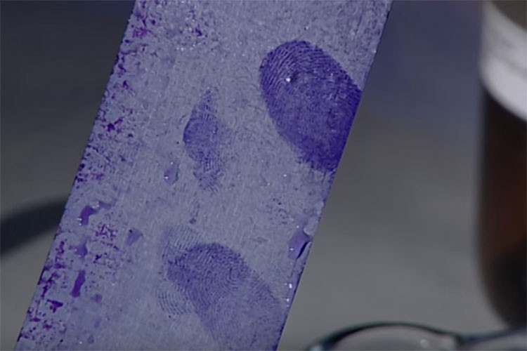 Bằng cách nhúng băng dính mà hung thủ dùng để trói 2 nạn nhân vào loại dung dịch đặc biệt màu tím, các nhà điều tra phát hiện 2 dấu vân tay hoàn chỉnh và khá rõ ở mặt trong của băng dính. Kết quả đối chiếu cho thấy chúng không phải là vân tay của 2 nạn nhân.