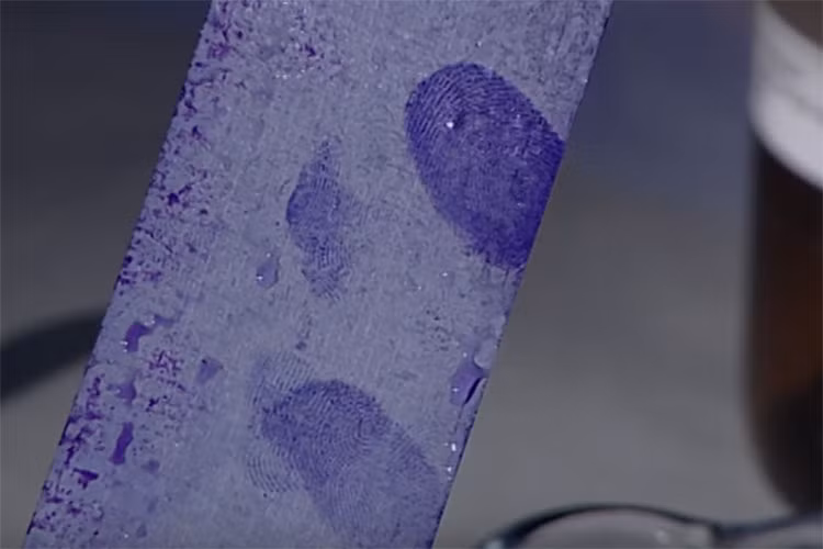 Bằng cách nhúng băng dính mà hung thủ dùng để trói 2 nạn nhân vào loại dung dịch đặc biệt màu tím, các nhà điều tra phát hiện 2 dấu vân tay hoàn chỉnh và khá rõ ở mặt trong của băng dính. Kết quả đối chiếu cho thấy chúng không phải là vân tay của 2 nạn nhân.