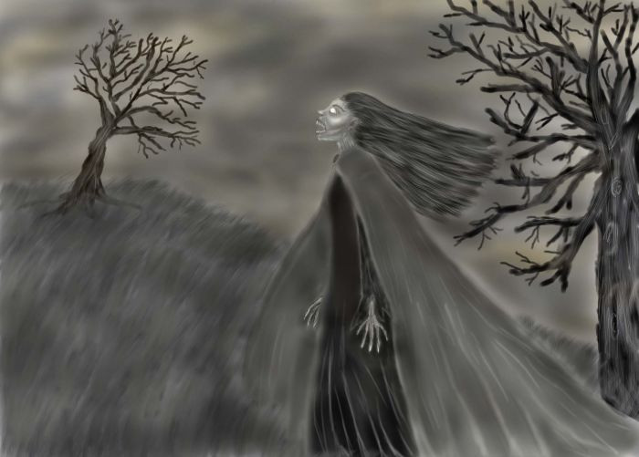 Cụ thể, nữ thần báo tử với trái tim chất chứa đầy hận thù vì cái chết oan uổng của bản thân nên chỉ cần nhìn vào mắt nạn nhân cũng khiến người đó mất mạng ngay lập tức.