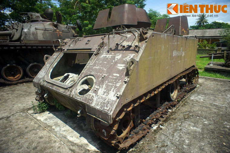 Xe thiết giáp M113 của Mỹ trang bị cho quân đội Sài Gòn, quân Giải phóng thu được tại Tân Mỹ, Thuận An trong chiến dịch giải phóng Thừa Thiên - Huế ngày 26/3/1975.