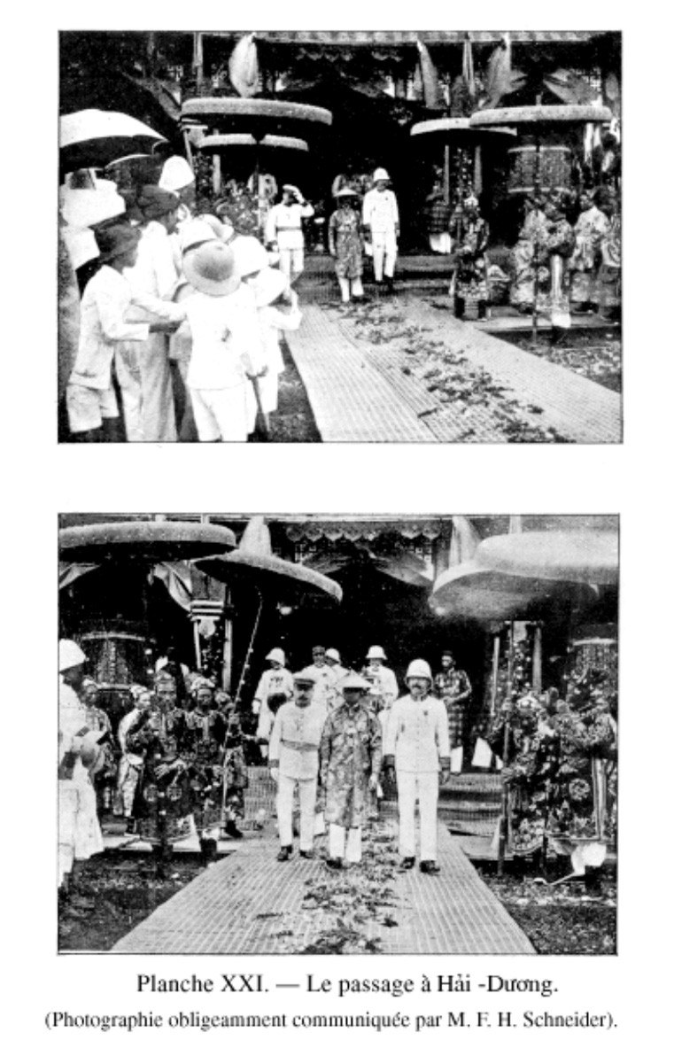 Vua Khải Định thăm tỉnh Hải Dương. Ảnh tư liệu.