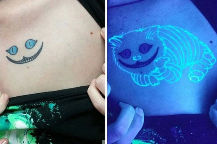 Hình xăm loại có thể nhìn thấy được trong bóng tối.