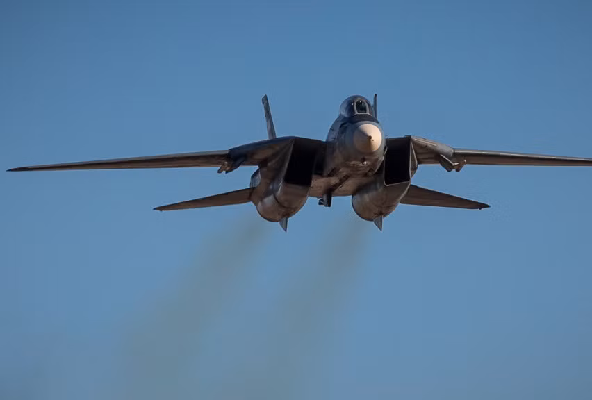 Với kết cấu khí động học đặc biệt, 25% lực nâng của F-14 đến từ khu vực rộng lớn giữa 2 cánh.