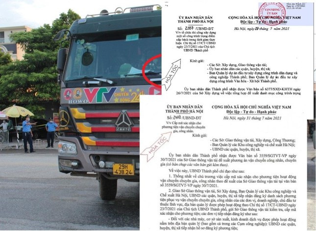 Theo Chỉ thị 17 và 2 văn bản hướng dẫn xe công trường hoạt động trong thời gian giãn cách gồm số 2397/UBND-ĐT và 2470/UBND-ĐT do lãnh đạo UBND thành phố ký, nêu rõ: trong thời gian giãn cách (từ 24/7 đến nay), chỉ các xe thuộc danh sách các dự án trọng điểm, cấp bách do trung ương, thành phố thực hiện mới được cấp giấy “luồng xanh” hoặc mã nhận diện để hoạt động trên các tuyến đường thành phố quản lý. 