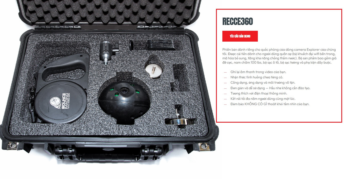 Recce360 là hệ thống camera chiến thuật duy nhất hiện nay được phê duyệt cho các hoạt động bảo vệ tài sản hạt nhân. Thiết bị này được thiết kế để hoạt động hiệu quả trong các môi trường bị từ chối hoặc suy giảm tín hiệu, giúp ngăn chặn các mối đe dọa tiềm tàng đối với an ninh quốc gia.