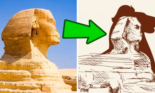 Đầu của bức tượng nhân sư ở Giza được nhà địa chất học Robert Schoch cho rằng, bức tượng này ban đầu có phần đầu của một con sư tử.