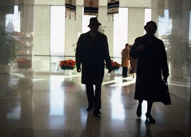 Bên trong tòa nhà Standard Oil ở Chicago, Mỹ tháng 12/1988.