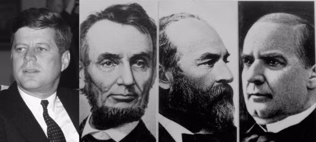 Nhiều Tổng thống Mỹ bị ám sát trong thời gian đương nhiệm. Trong số này, 4 ông chủ Nhà Trắng đã qua đời bao gồm: Abraham Lincoln (1809 - 1865), James Garfield (1831 - 1881), William McKinley (1843 - 1901), John F. Kennedy (1917 - 1963).