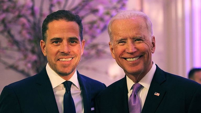 Hunter Biden sinh ngày 4/2/1970 tại Wilmington, Delaware. Ông là con trai thứ hai của ông Joe Biden. Ảnh: Sky.