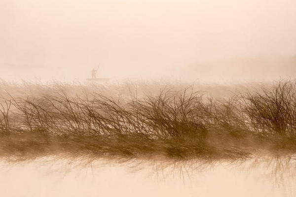 Bức ảnh này được chụp tại Hồ Daecheong (Hàn Quốc) trong một buổi sáng sớm mùa thu.