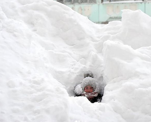 Vào giữa tháng 11, tuyết đã phủ trắng xóa khắp thành phố Norilsk.