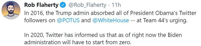 Ong Biden tiep quan Twitter tong thong, nhung mat sach nguoi theo doi