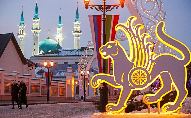 Thành phố Kazan cũng sẵn sàng đón năm mới 2021.
